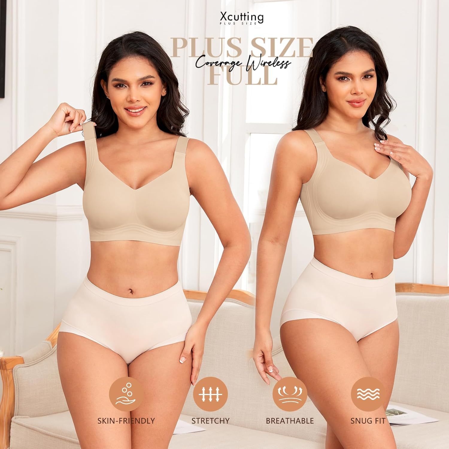 Wirefree Bras For Women Full Coverage